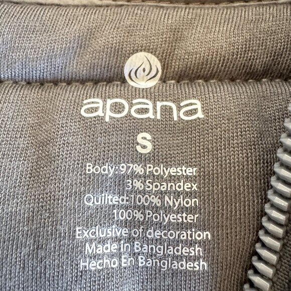 APANA Women's Gray Lightweight Puffer Yoga Jacket - Picture 6 of 10